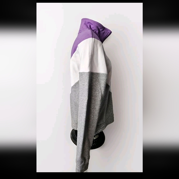 Fila Womens 3/4 Zip Purple White Gray Pullover Size Small Long Sleeve - Picture 5 of 8